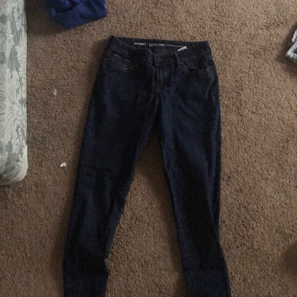Dark blue jeans